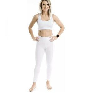 Zyia White Viper Pocket Light n Tight Hi-Rise 7/8 24" Leggings Size 12